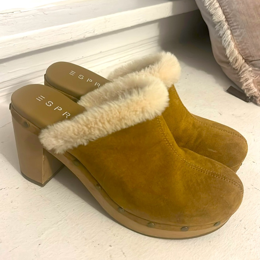 Spirit Heeled Fur-lined Clogs